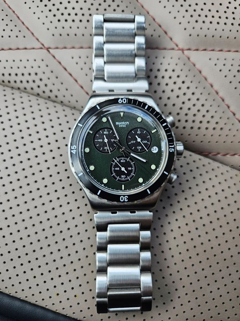 Relógio Swatch Cronógrafo Verde