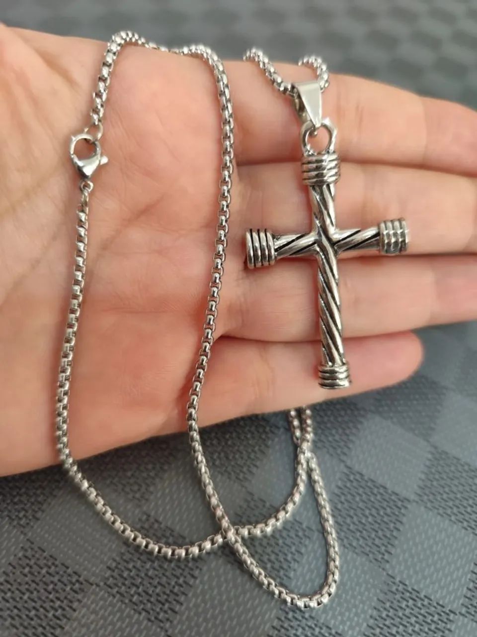 Cordão + Crucifixo Aço Inoxidável  - Foto 4
