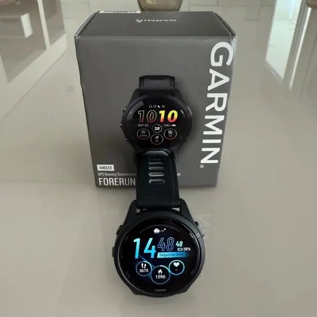 Relogio Garmin Forerunner 970 Music Preto Corrida Triatlo - Foto 5