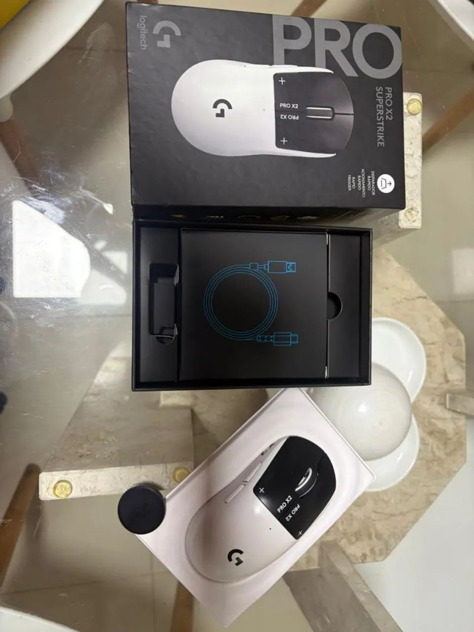 Logitech gpro X2 superStriker (com feets dots 100% ptfe)