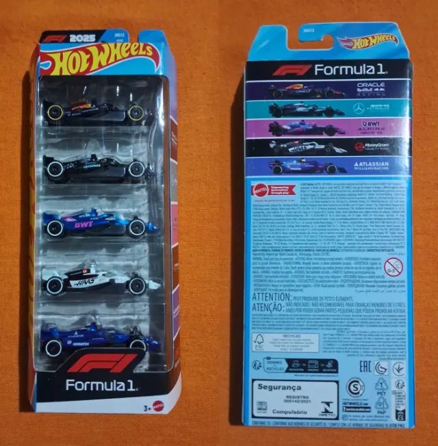 Pack 5 Hot Wheels - Formula 1 (2025)