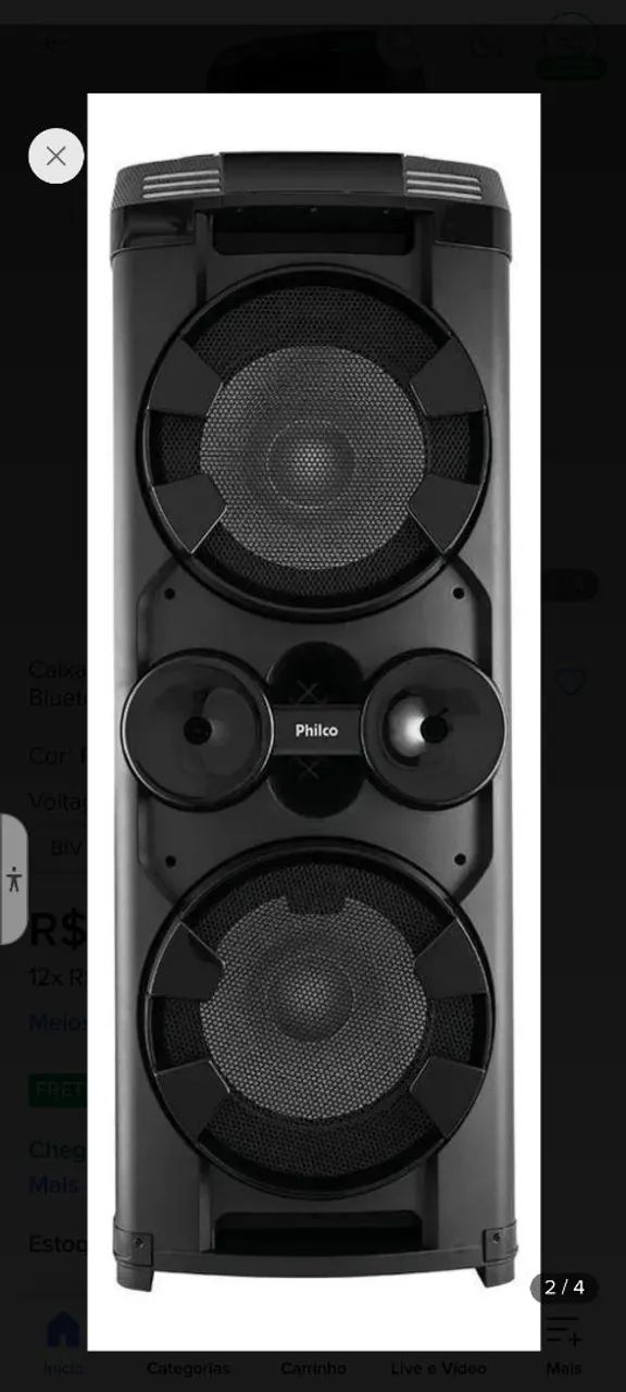 CAIXA ACÚSTICA PHILCO PCX20000 1800W  - Foto 2
