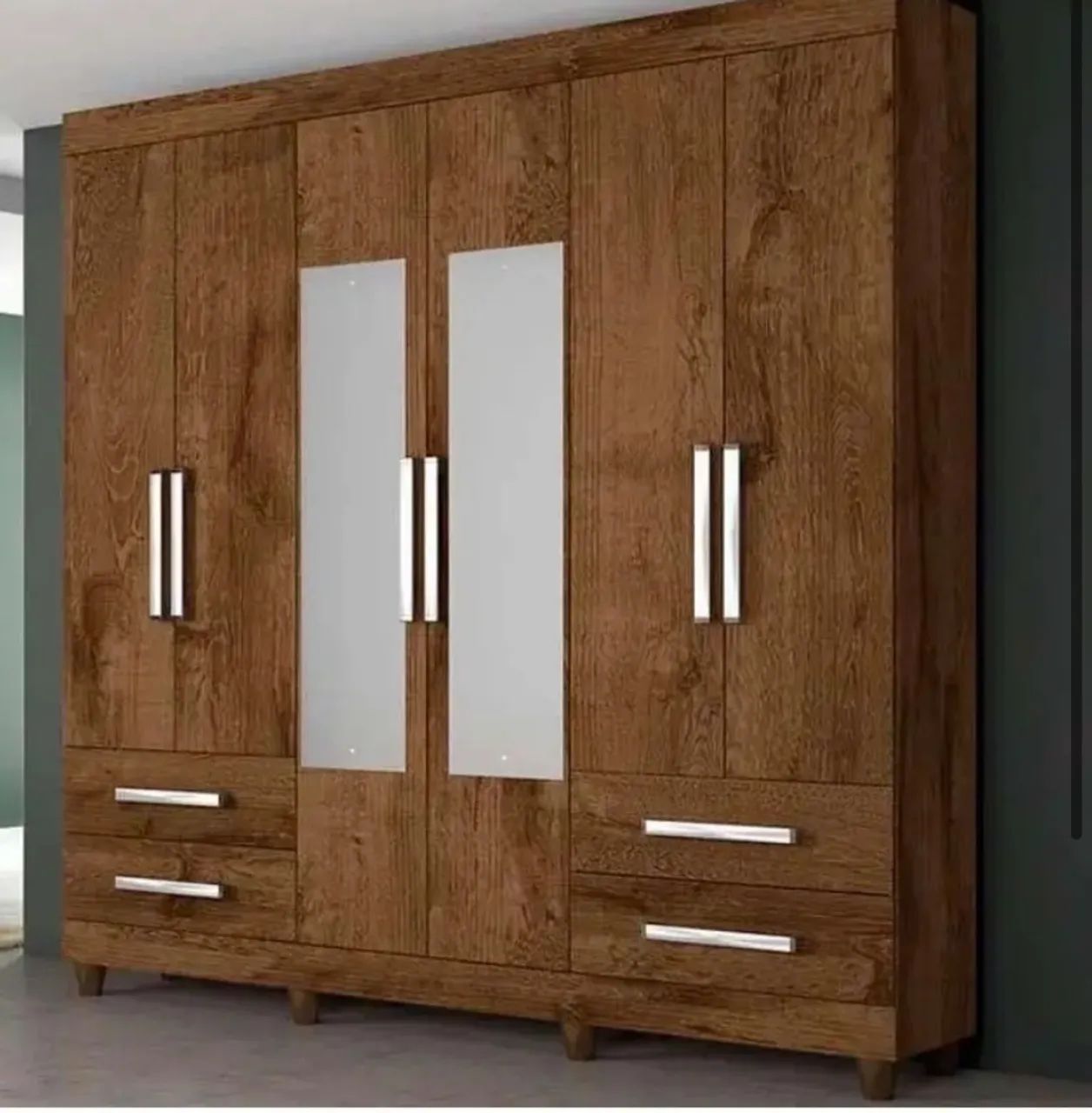 Guarda roupa 6 portas com espelho 