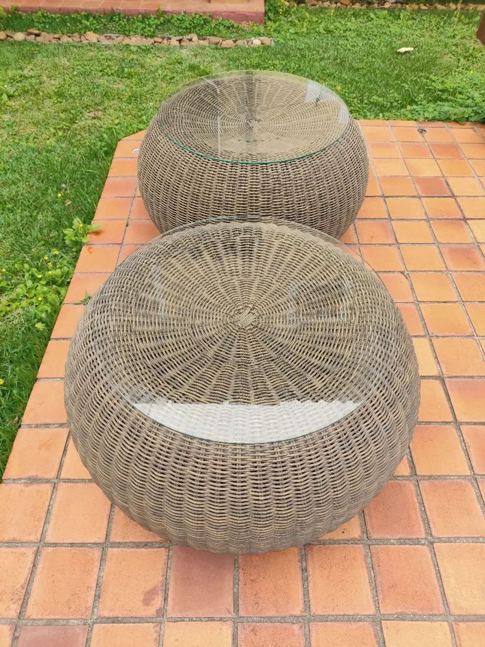 Puff / mesa / fibra / junco redonda - Foto 5