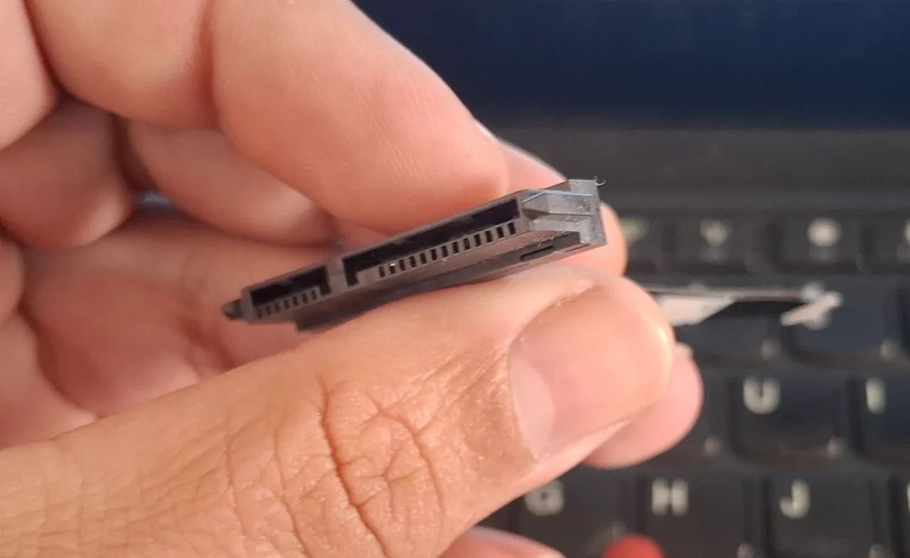 cabo flat de conexão SATA para disco rígido (HDD) ou SSD de notebook. - Foto 3