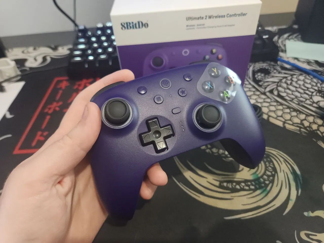 Controle 8BitDo Ultimate 2 Wireless (TMR) - Roxo - Foto 4