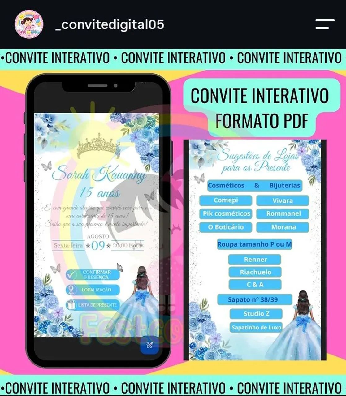 Convite digital Interativo  - Foto 4