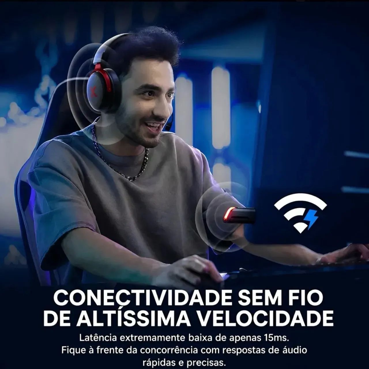 (LACRADO) Headset Mchose V9 PRO  - Foto 3