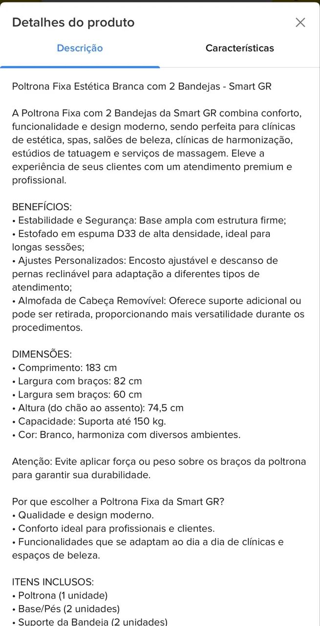 Cadeira Estética  - Foto 5