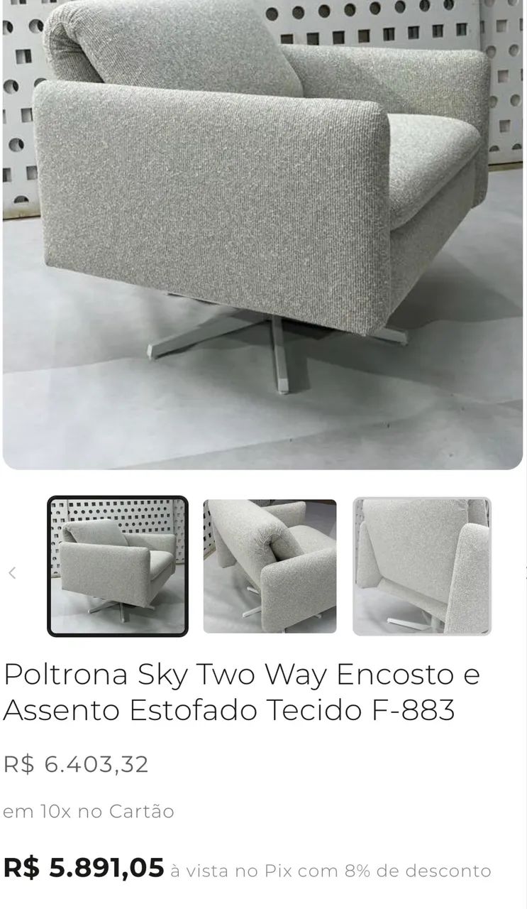 Poltrona Giratória e reclinável Officina Design 