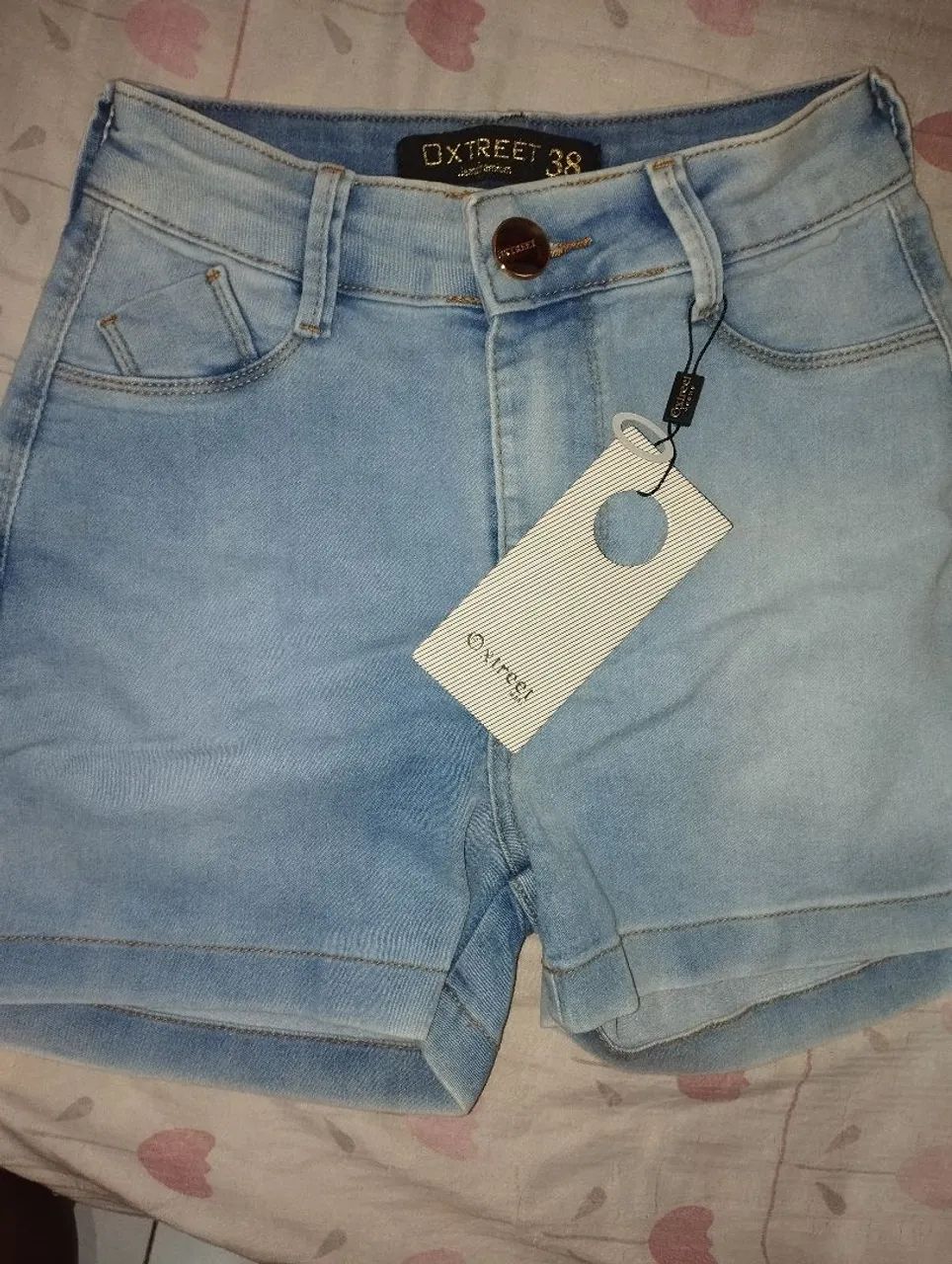 Short jeans com Lycra