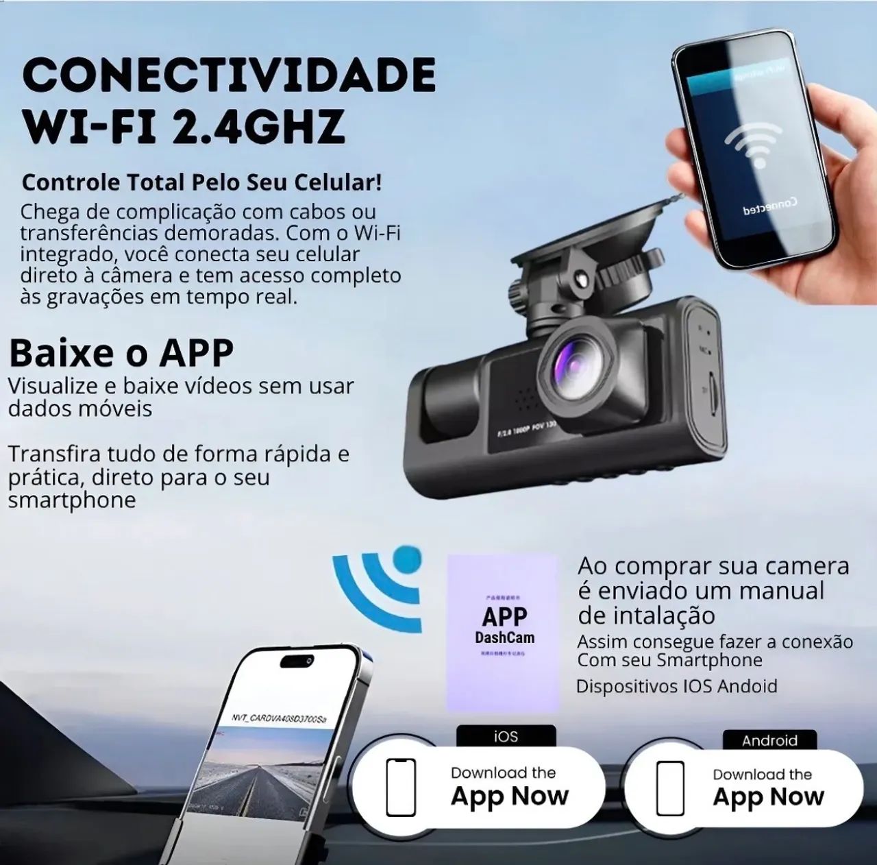 Câmera Veicular 3 em 1 (entrega gratis)