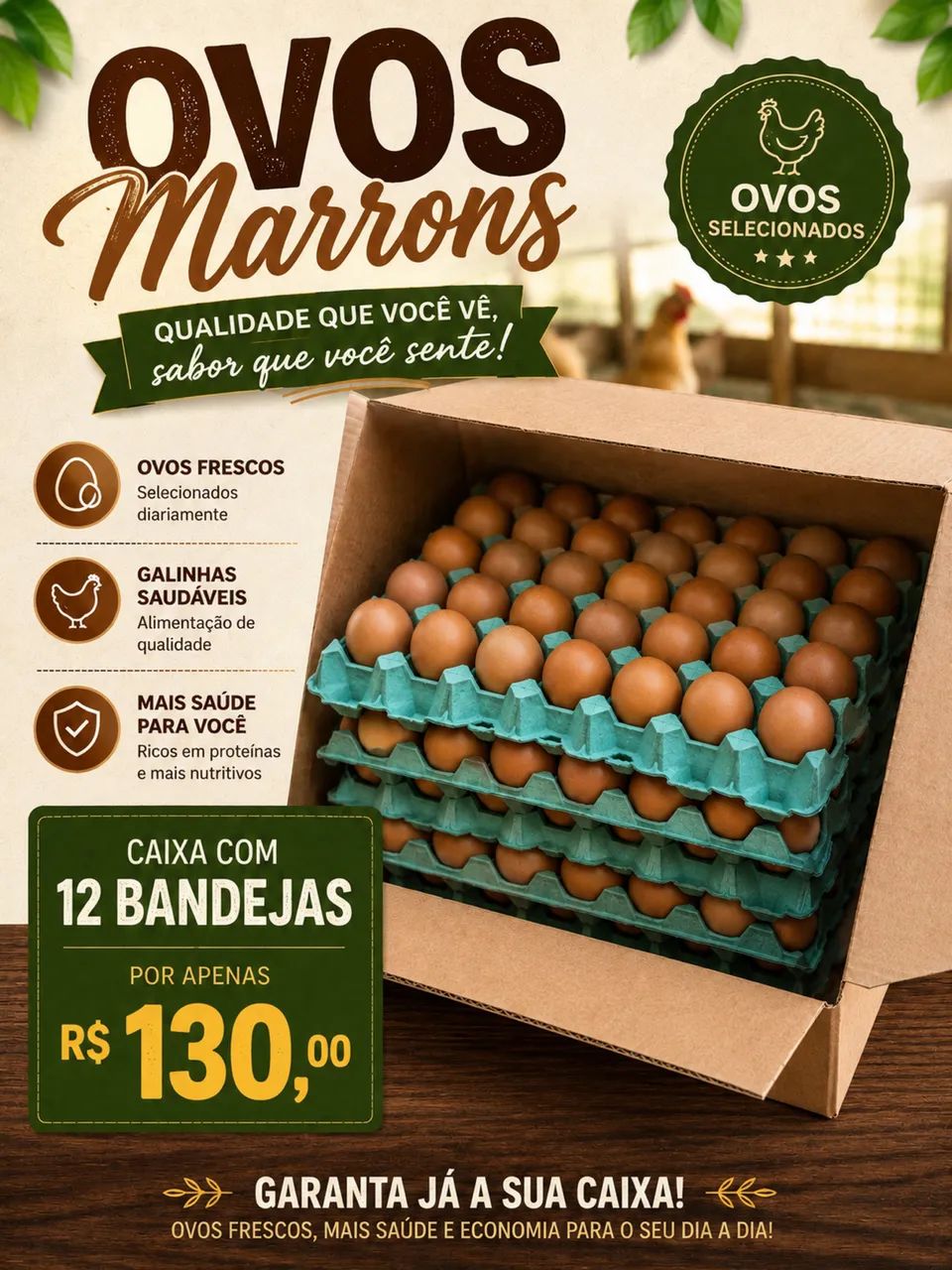 Ovos em atacado 