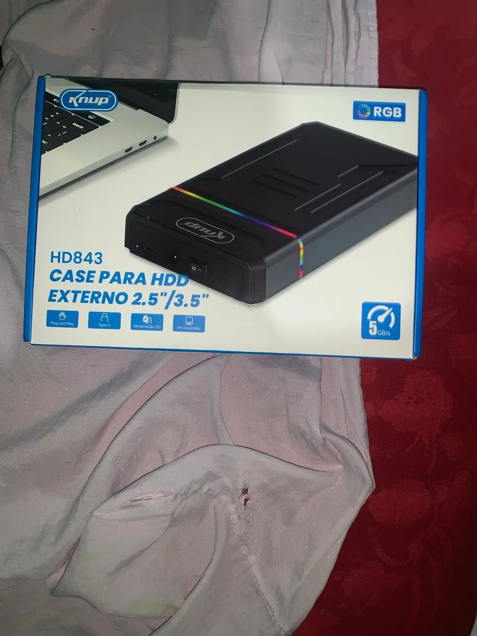 Adaptador USB, para hd 3.5 novo com caixa - Foto 5