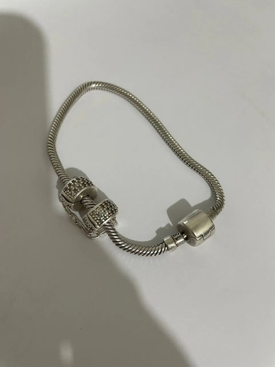 Pulseira Vivara Original Prata 925 com 4 Berloques + Travas