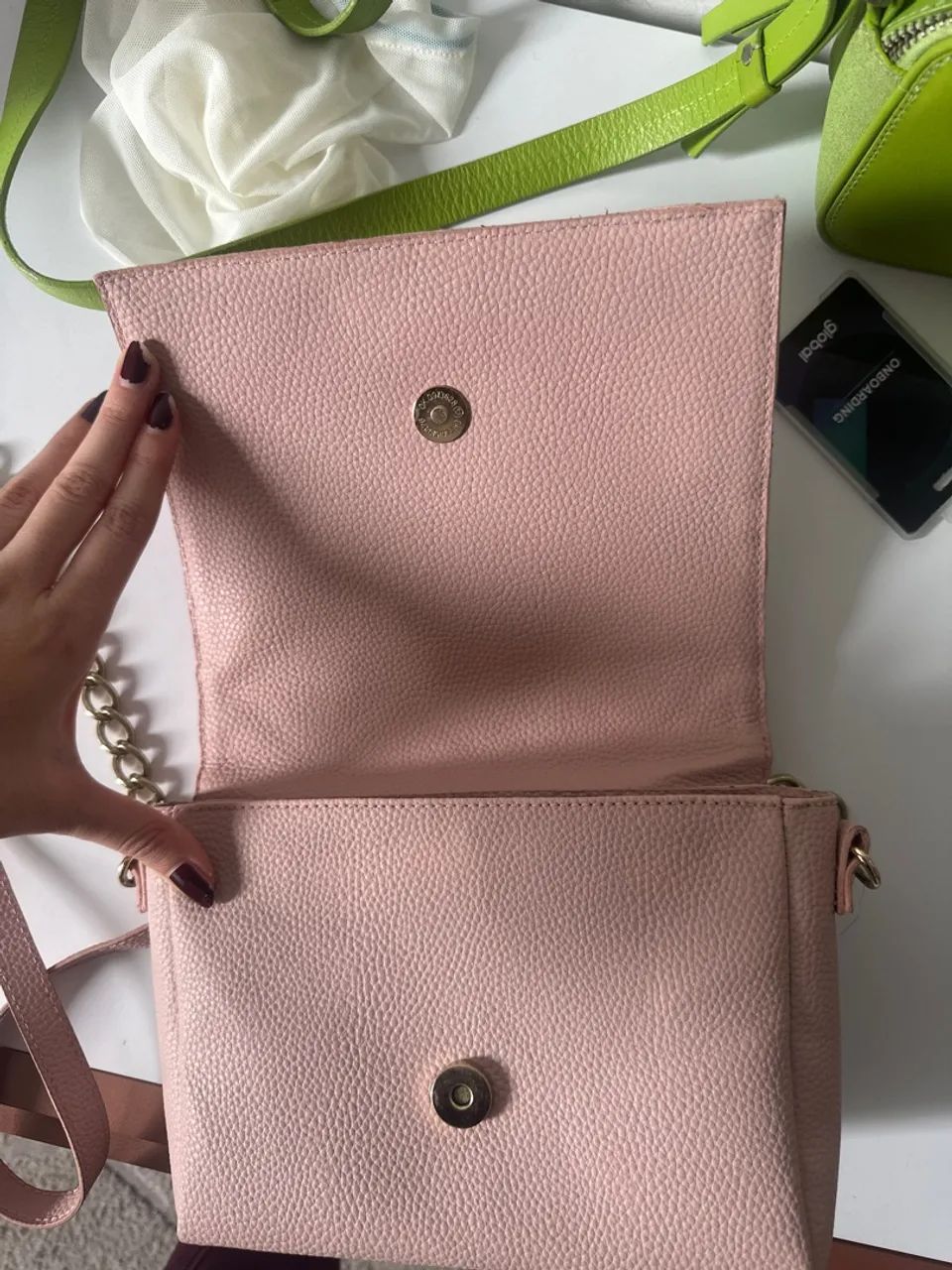 Bolsa de ombro rosa claro  - Foto 3
