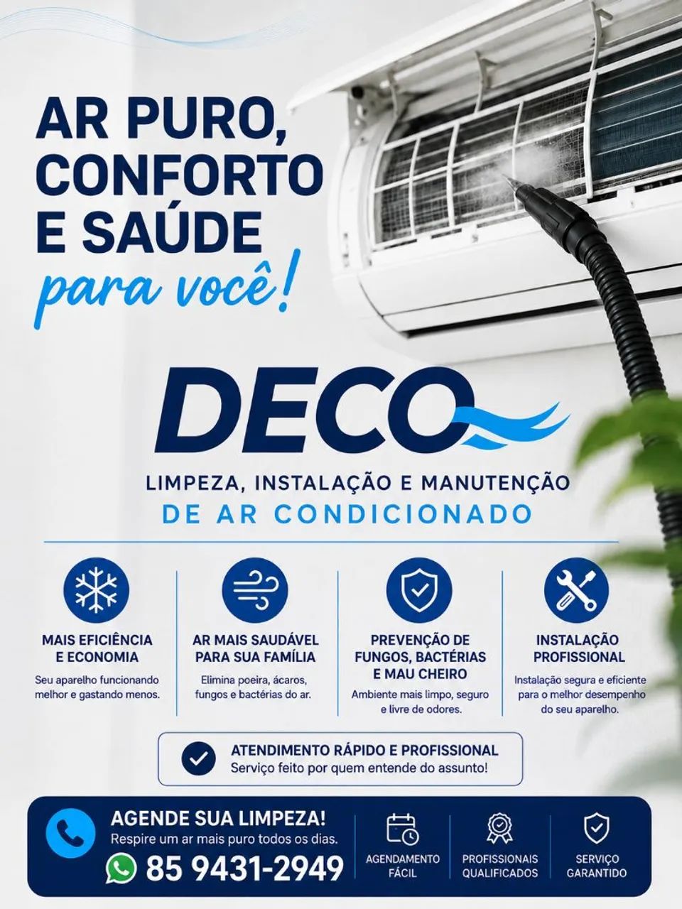 Limpeza e Manutenção de ar Condicionado - Foto 2
