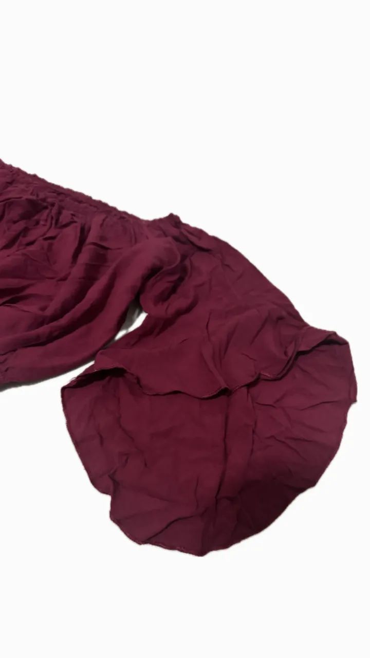 Cropped ciganinha vinho
