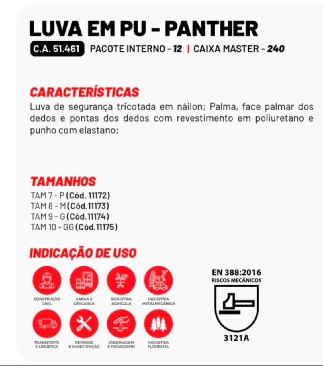 Luva em PU  - Foto 2