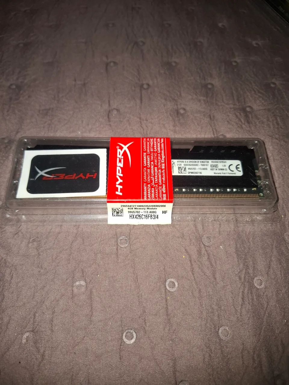 Memória RAM HYPER X 4 gb