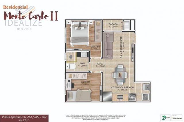 Apartamento à venda com 2 dormitórios em Cruzeiro, São josé dos pinhais cod:1927620 - Foto 6