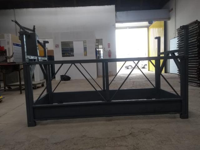 Balancim Manual KTB Plataforma 2 ou 3m com Guincho e Cabo de Aço - Andaime Suspenso