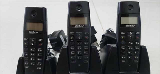 3 (três) Telefones Sem Fio Intelbras Te 40 ID - Foto 2