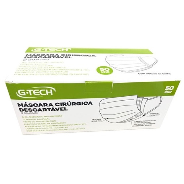 Máscara tripla cirúrgica G-Tech - Foto 4
