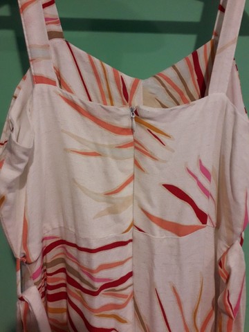 Vestido Longo Festa Cor Creme Viscose - Foto 5