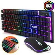(NOVO) Kit Teclado e Mouse Exbom LEd BK-G550 - Foto 2