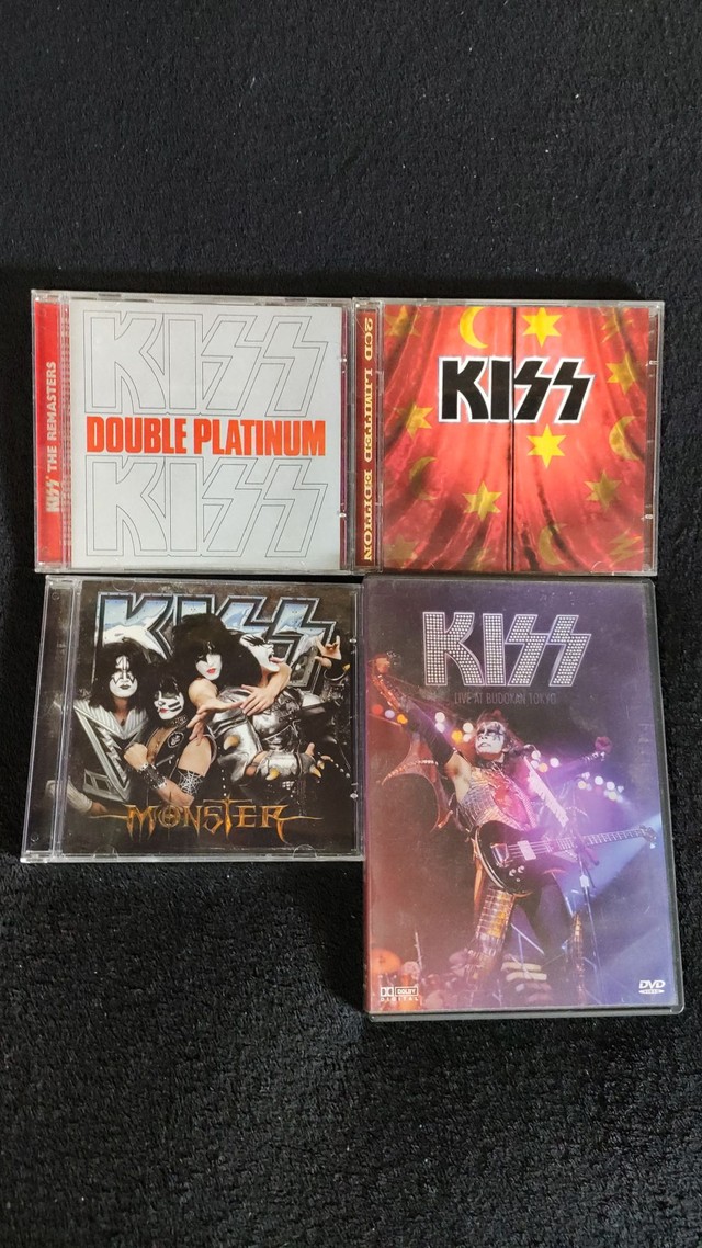 Lote dvd e cds kiss rock 