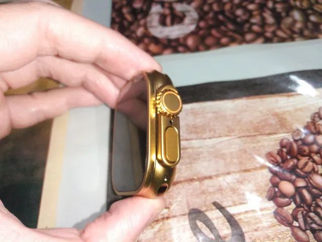 PROMOÇÃO PRA ACABAR!! Smartwatch NFC Dourado com 3 PULSEIRAS!! (G9 ULTRA PRO GOLD 2023) - Foto 2