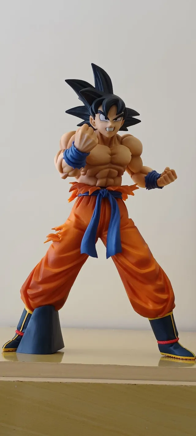 Estátua Goku Criança Com Bastão Dragon Ball Figure coleção