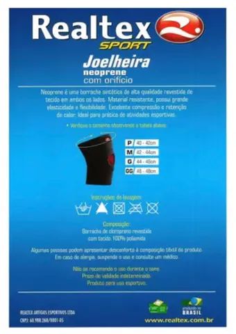 Joelheira neoprene com orifício  - Foto 2