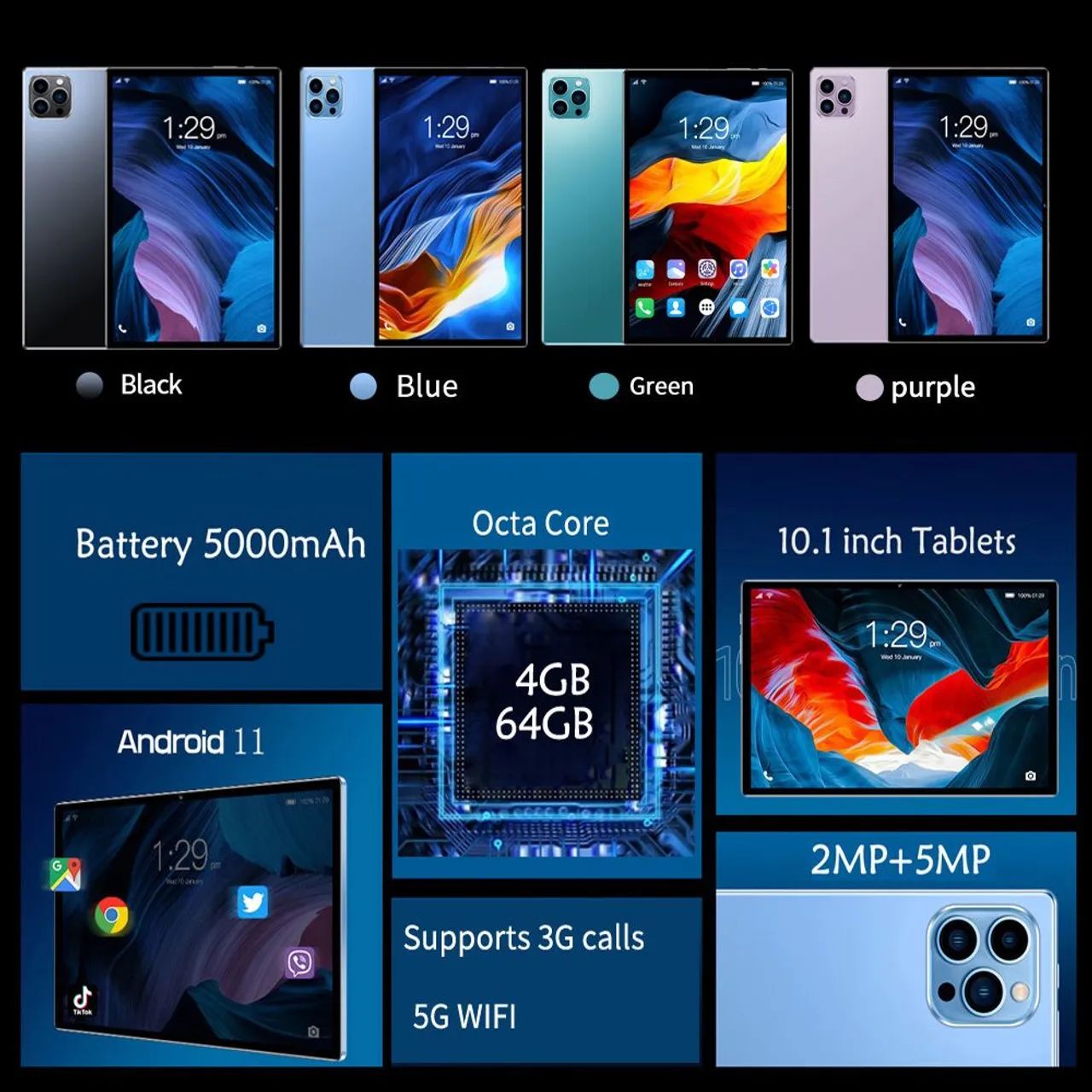 Tablet 10 polegadas 4GB RAM 64GB Novo Faz Ligação  - Foto 6