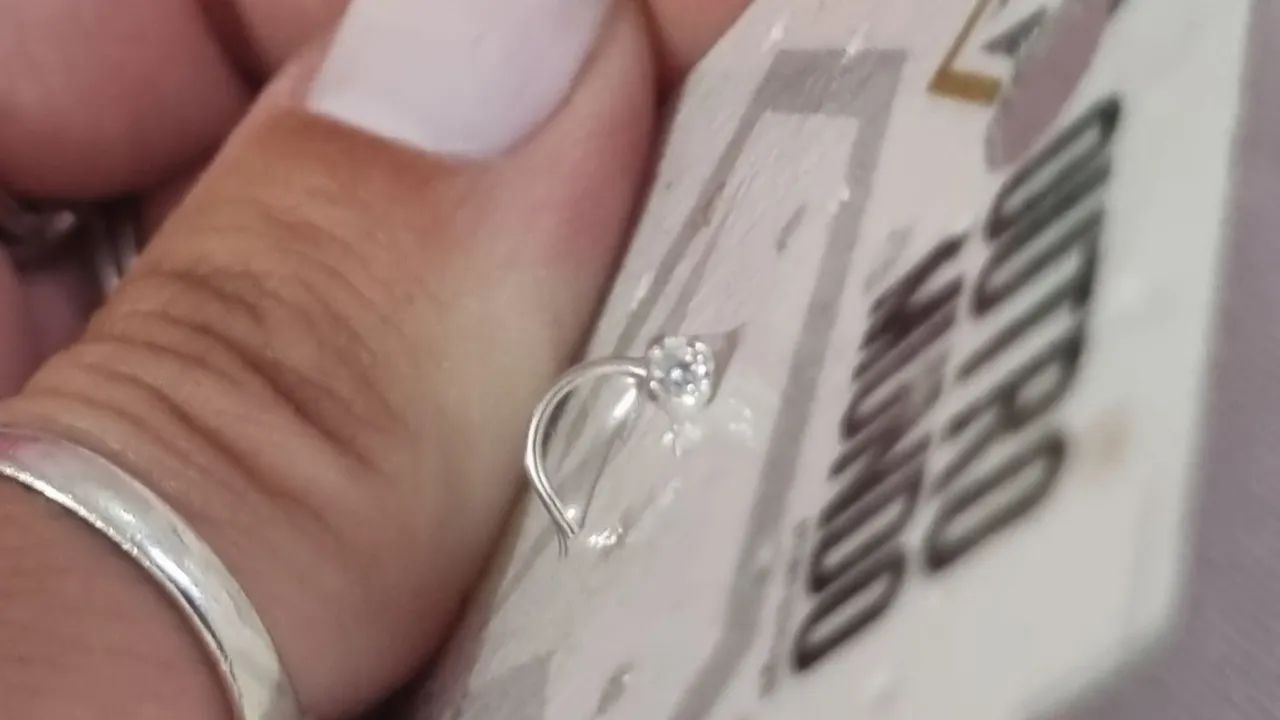 Piercing de nariz prata ponto de luz 2.0