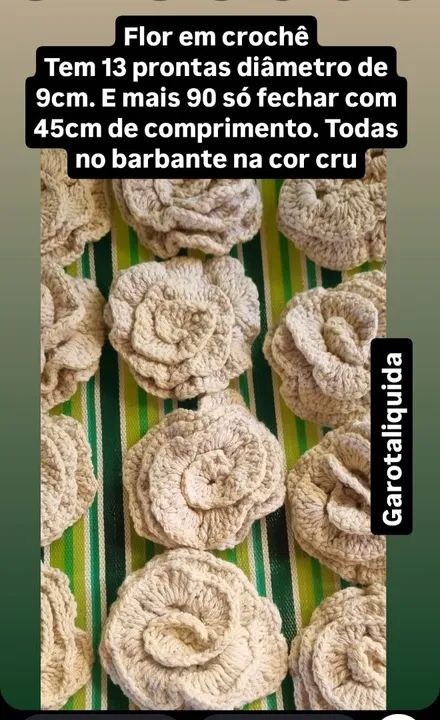 Flores de Crochê - Decoração e Artesanato - Foto 2