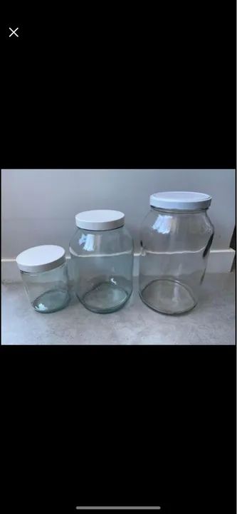 Vidros 3 tamanhos para Armazenamento Mantimentos