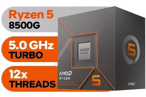 Processador AMD Ryzen 5 8500G, 3.5 GHz (5.0GHz Turbo),AM5, Vídeo Integrado, Novo, Lacrado