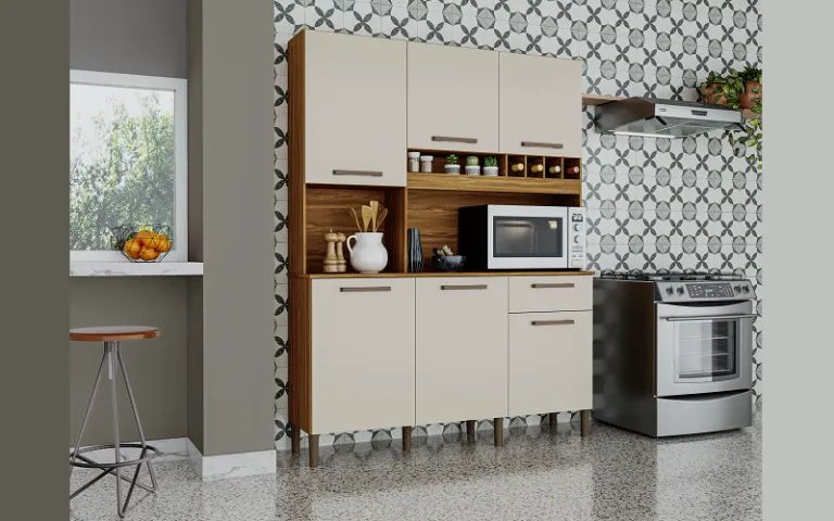 Armário de Cozinha 100% MDF c/ 6 Portas Pinot