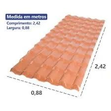 TELHA MAXPLAST PLAN 2.42X88 TERRACOTA leia a descrição 