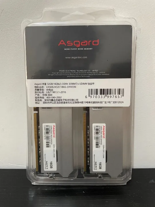 Memória RAM ddr4 32gb (2x 16gb ) 3200mhz Asgard NOVA(Lacrada)
