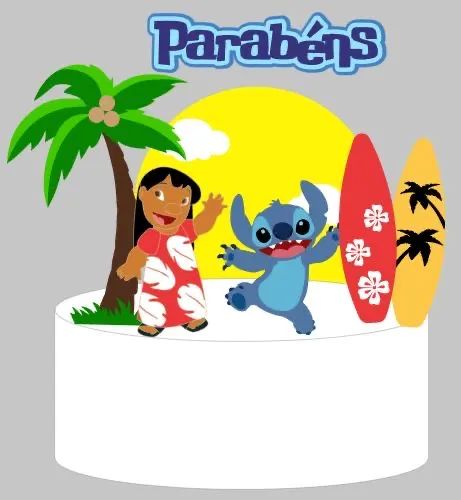 Topo de bolo Lilo & Stitch - Pronta entrega - Foto 5