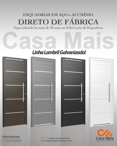 Portas e Janelas Direto da Fabrica