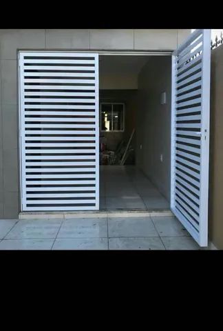 Portão em aço com social. Corrediço ou duas bandas. - Foto 5