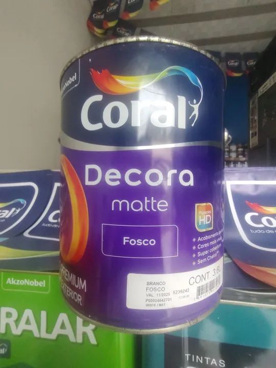 Tinta Coral Decora Matte Fosco 3,6L