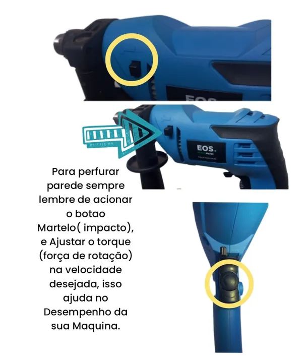Furadeira de impacto 650W  Com Ma leta e acessórios (Rolamentada) - Foto 6