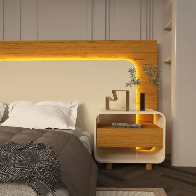 quarto cabeceira para cama casal com 2 mesas de cabeceira  - Foto 3