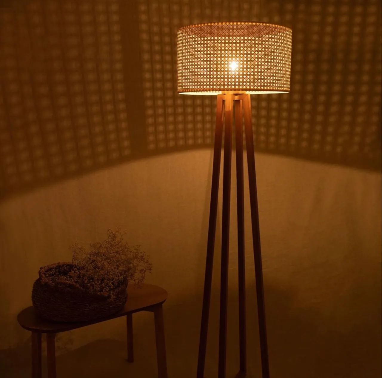 Luminária de palhinha indiana I