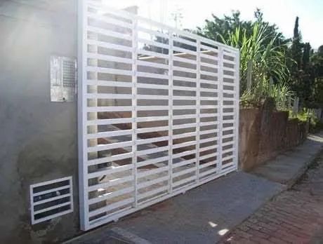 Portão em aço com social. Corrediço ou duas bandas. - Foto 4